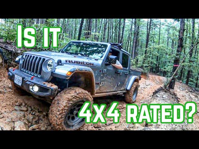 Jeep Gladiator Off-Roading With 35” Tires