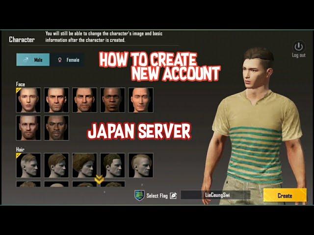 How To Create New Account, Japan Server | PUBG MOBILE