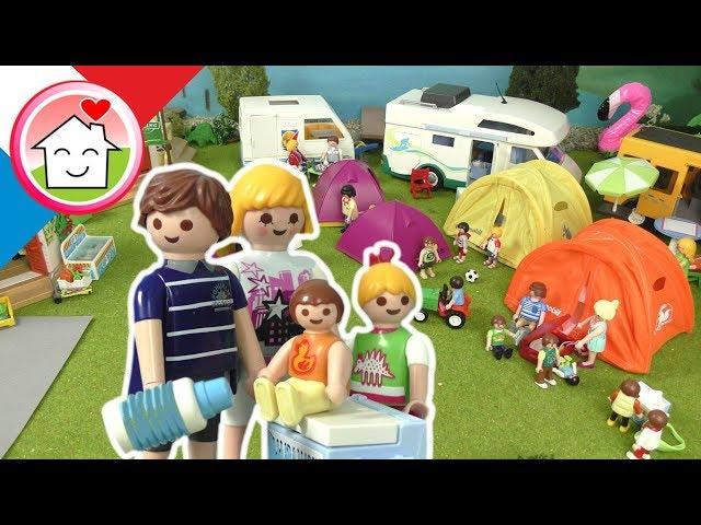 Playmobil en francais Chaos au camping - La famille Hauser