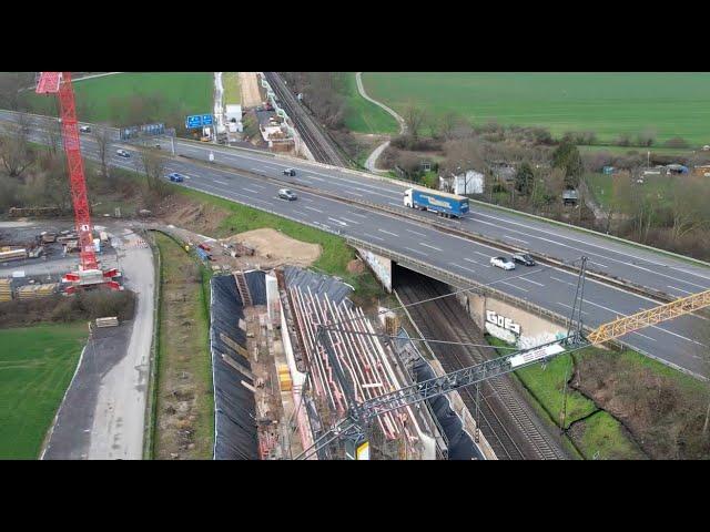 S 13 – Einblick in den Baufortschritt an der Autobahnbrücke A 59