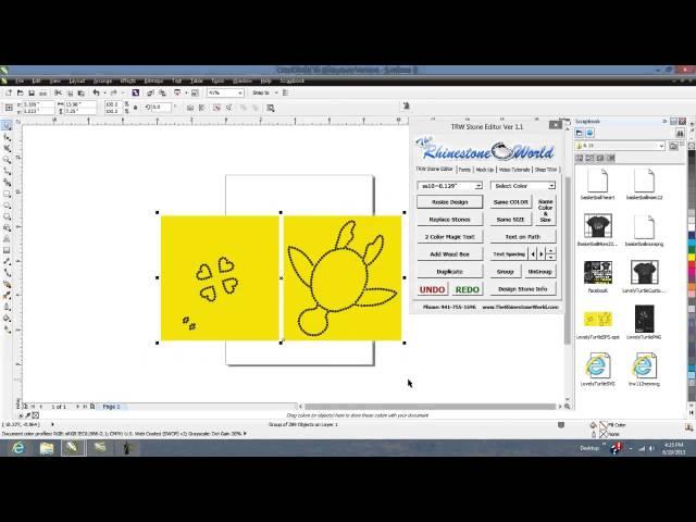Cool Corel Draw X5 X6 Clipart Docker for the TRW Stone Wizard Rhinestone Program