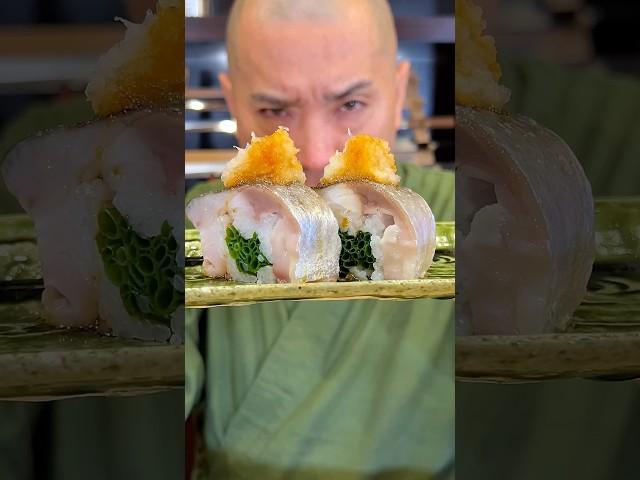Aburi Mackerel Sushi with Green Onions