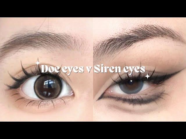 Doe eyes vs Siren eyes make-up tutorial | How to do doe eyes & siren eyes