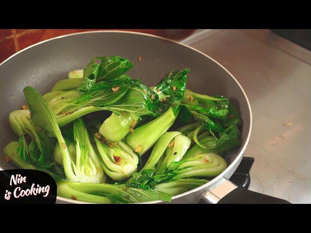 Asian Style Bok Choy (Stir Fry) • Thai Baby Bok Choy Recipe • Nin is Cooking