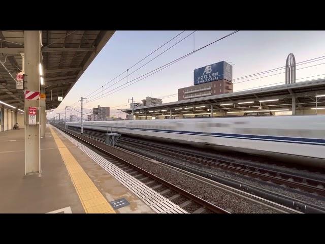 Tokaido Shinkansen passing Mikawa Anjo station at stunning speed