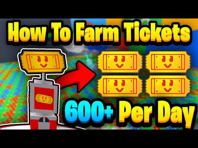 *NEW* Ticket FARMING Method! 600+ Per Day! | Bee Swarm Simulator