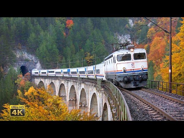 Railway mountain pass Bradina and Tarčin viaducts -- Bosnia and Herzegovina -- Sarajevo - Ploče [4K]