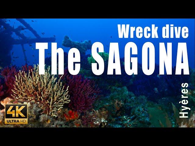 4k Wreck #16 The SAGONA known as "le GREC" - Wrecks of the Mediterranean Sea