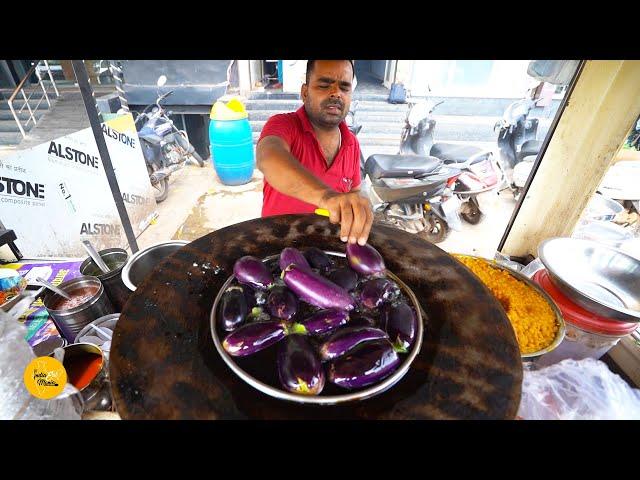 Chhattisgarh Famous Tawa Litti Chokha In Raipur Rs. 50/- Only l Raipur Street Food