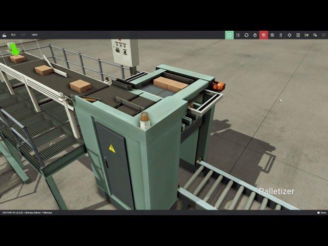 Palletizer - FACTORY I/O Scene