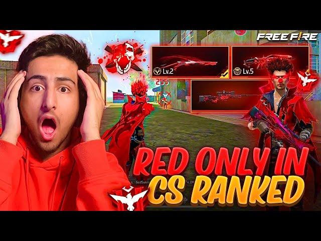 Red Only Challenge In Cs RankedOnly Red Guns [A_s Gaming] - Free Fire India