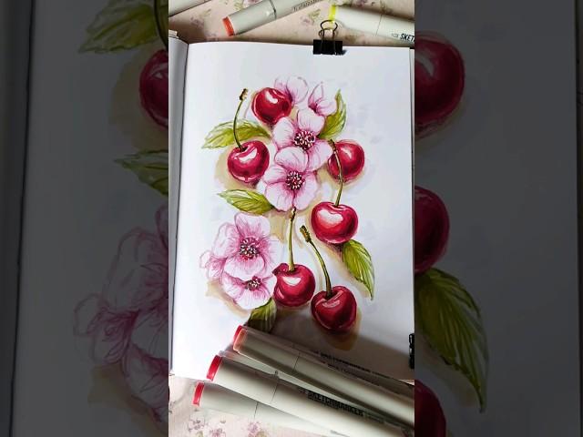 скетч маркерами #скетч #ягоды #иллюстрации #маркеры #sketch