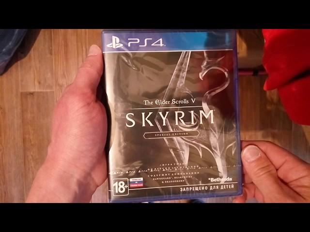 Распаковка Skyrim Special Edition для PS4 некомплект из МВидео