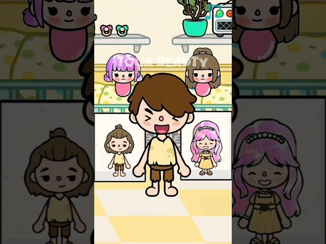 Poor family trade their babies for hair diamonds  #tocaboca #tocalife #tocalifeworld #shorts #fyp