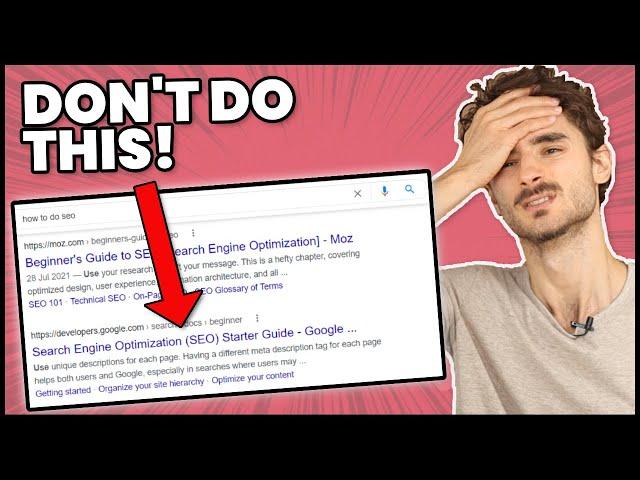 SEO mistakes you need to STOP DOING