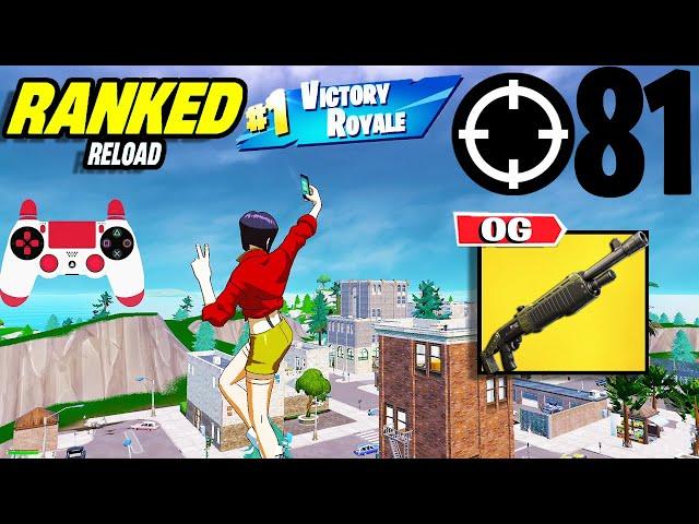 81 Elimination Solo Vs Squads "Ranked RELOAD" Gameplay Wins (Fortnite PS4 Controller On PC)