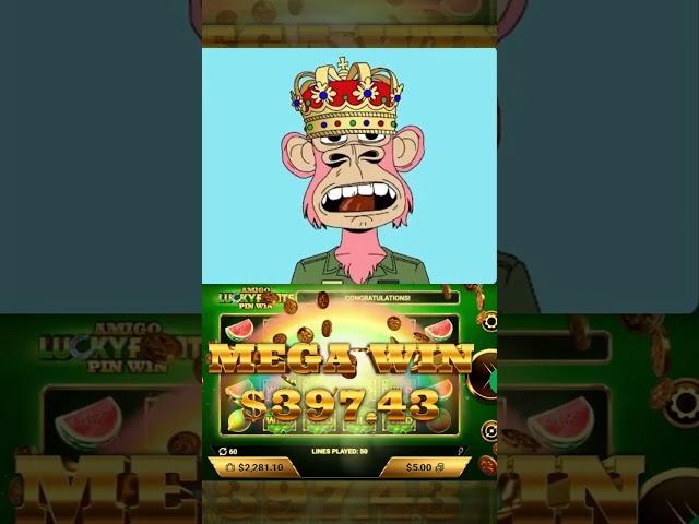 Massive Win at CryptoCasino: APE2896 Hits Bonus Game in Online Slots Featuring BAYC at CryptoVegas