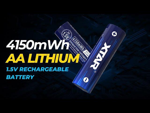 New! XTAR 4150mWh AA Lithium Rechargeable Battery (2500mAh)