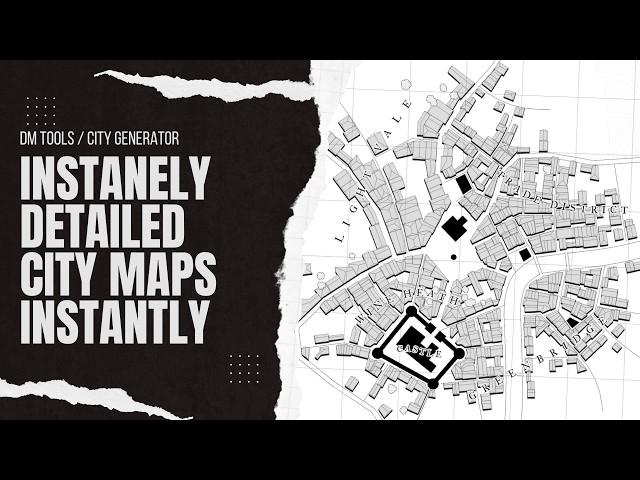 DM Tool: Instant City Maps for DnD (Free and Fully Customizable)