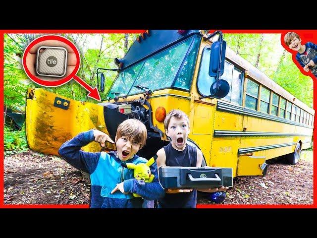 FOUND SECRET TRACKING DEVICE INSIDE ABANDONED SCHOOL BUS! (Spy Gadgets In Real Life)