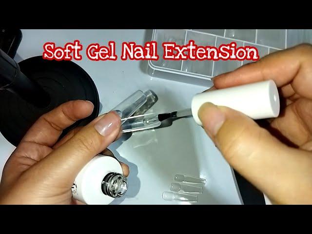 The Best Nail Extension Ever! Soft Gel Nail Extension Step By Step Tutorial