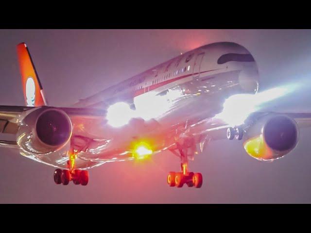 30 MINUTES of Night PLANE SPOTTING at LAX Los Angeles Airport [ LAX / KLAX ]