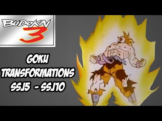 All Goku Transformations / SSJ5 to SSJ10 - Budokai 3