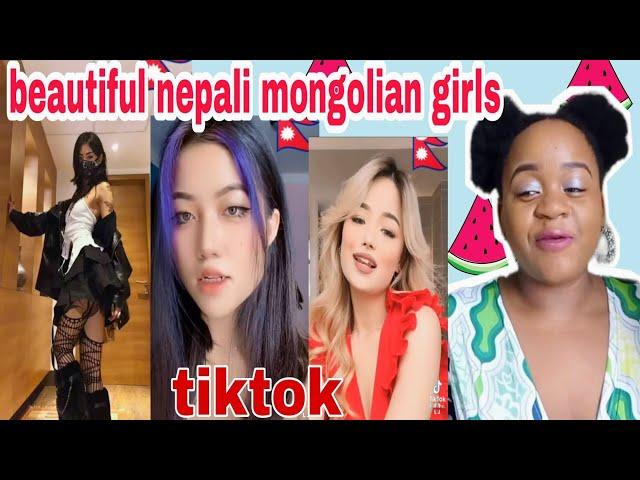 The most Beautiful and Cute Nepali Mongolian Girls Tiktok Videos ( Reaction )