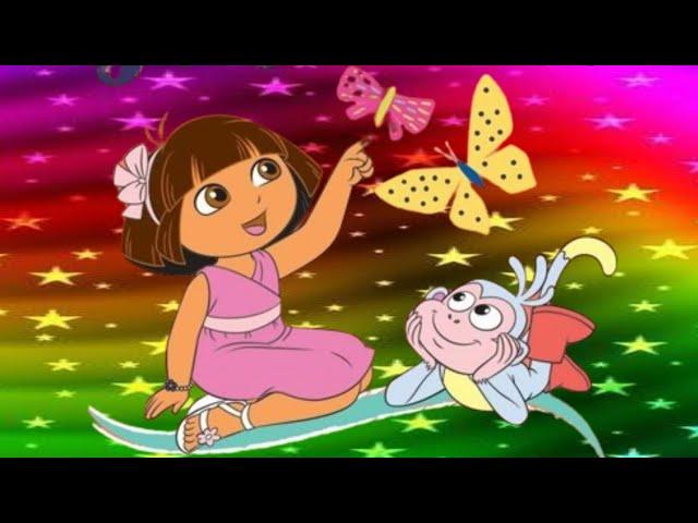 Dora and buji playing with butterflies |Dora coloring book |Dora the explorer