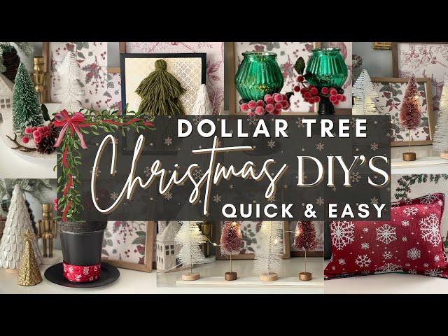 DOLLAR TREE CHRISTMAS DIYs | Easy High End Christmas Decor | Best Christmas DIY Hacks 2024