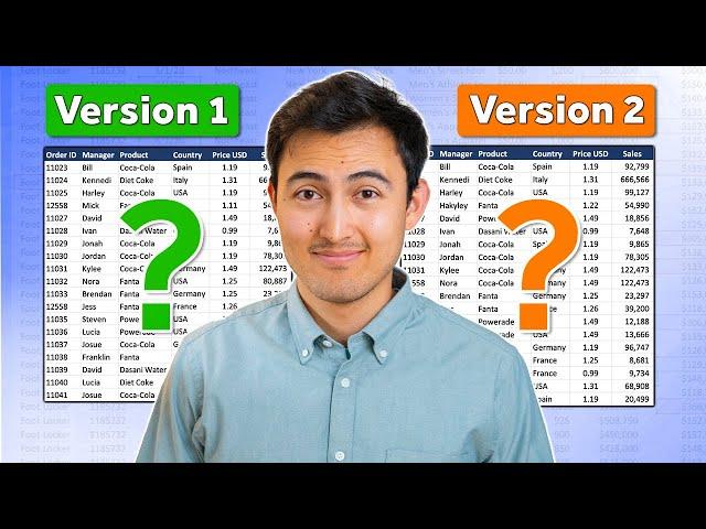 How To Compare Excel Files and Find Differences