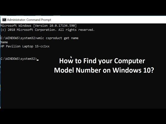 How to Find your Computer Model Number on Windows 10?