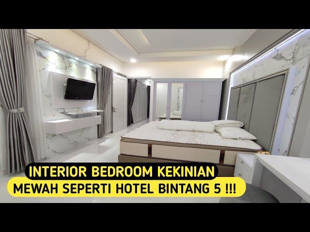 IDE DESAIN - HASIL DESAIN INTERIOR KAMAR TIDUR UTAMA BISA TAMPAK MEWAH SEPERTI HOTEL BINTANG 5 !!!