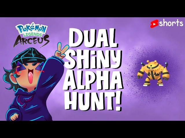 DUAL Shiny Alpha Electivire Hunt - Pokémon Legends Arceus Chill Vibes #shorts