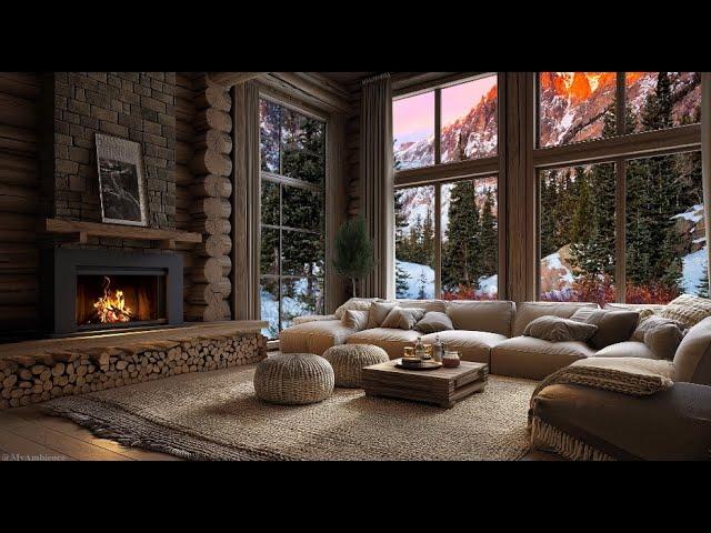 Lose yourself in a cozy Fireplace Ambience: Fireplace crackling sounds and White Noise.