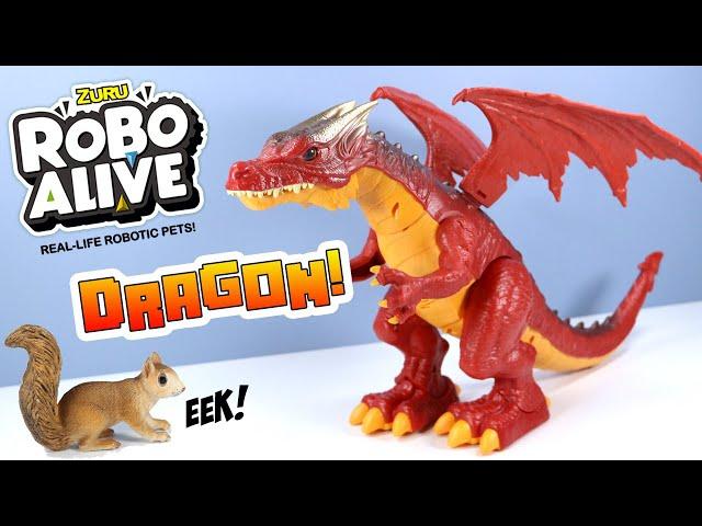 ROBO Alive Toys Fire Breathing Dragon Unboxing Robotic Pet! Zuru