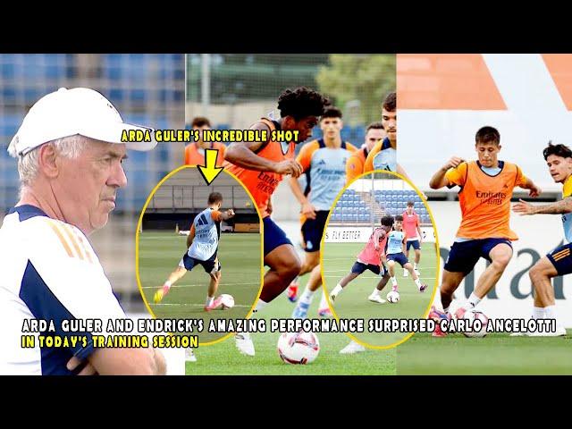 ARDA GÜLER AND ENDRICK SURPRISED CARLO ANCELOTTI IN CRAZY TRAINING TODAY