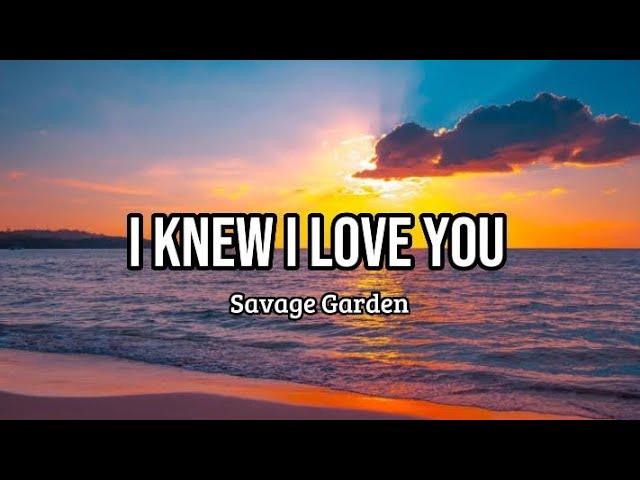 I Knew I Love You (Savage Garden)