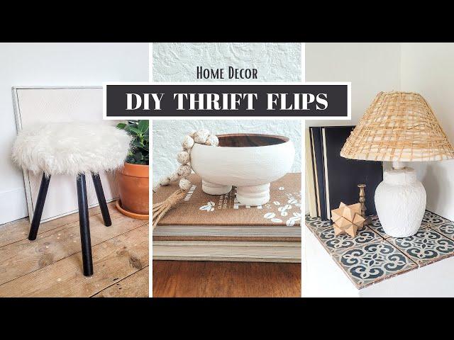 DIY THRIFT FLIPS HOME DECOR on a Budget - Making Unique Decor Out of Thrifted Items