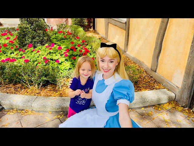 Meeting Alice in UK at Epcot