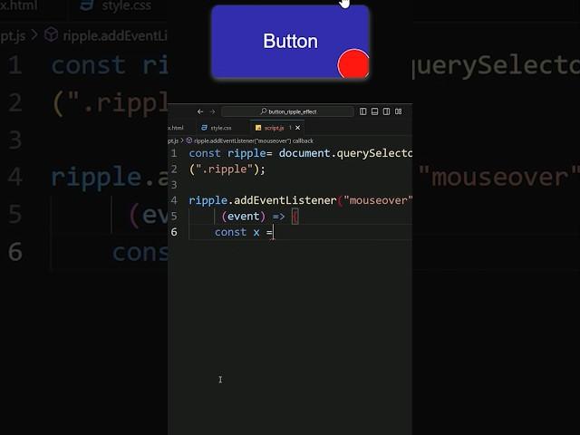 Button Ripple Effect using Html CSS JavaScript #coding #html #css #javascript #javascripttutorial