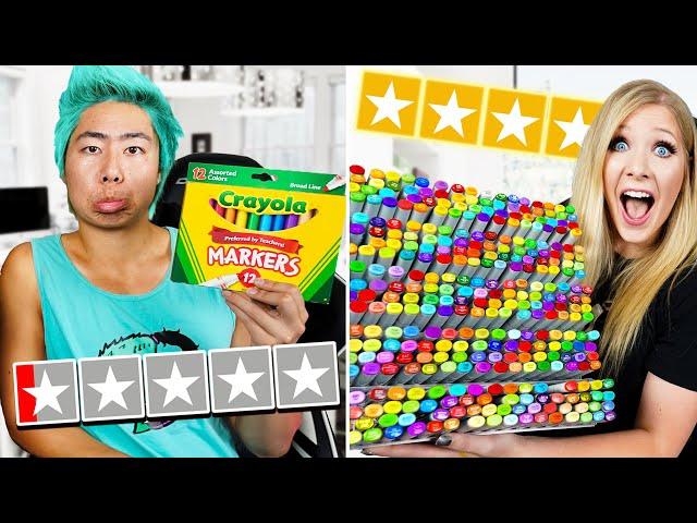 1 Star vs 5 Star Art Supplies with ZHC! - Challenge