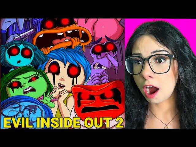 All Evil Inside Out 2 Songs Animated Music Videos (ALL CHARACTERS) TheeOnlyJanessa Reaction