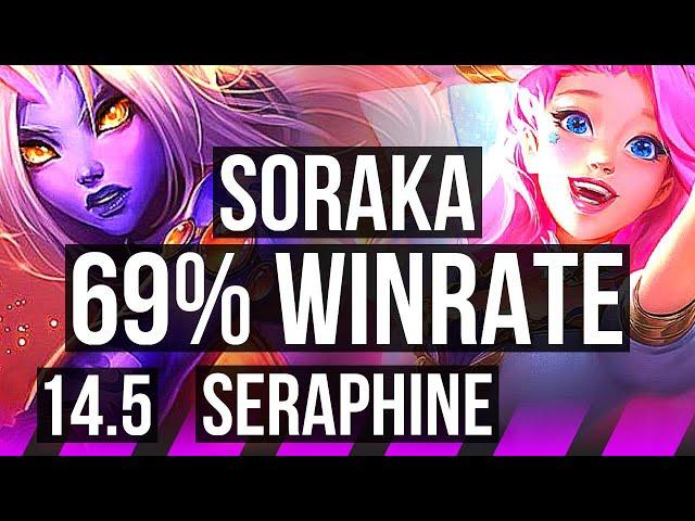 SORAKA & Jhin vs SERAPHINE & Zeri (SUP) | 69% winrate, 0/3/20 | NA Master | 14.5