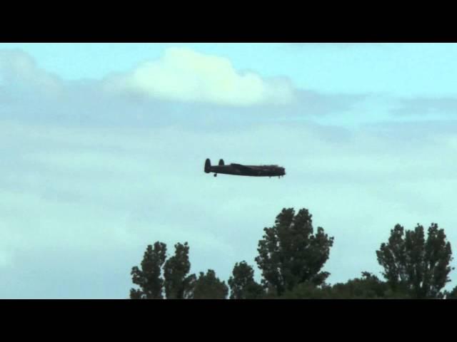 Avro Lancaster Bomber.  flying over BHX 10th August 2013