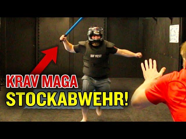 Krav Maga HÄRTETEST: Stockabwehr Tutorial und Test mit Schutzausrüstung und Tempo. FUNKTIONIERT es?