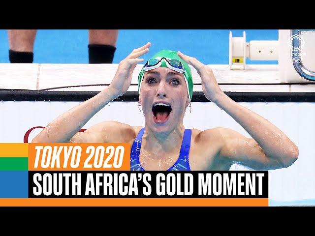   South Africa's gold medal moment at #Tokyo2020 | Anthems