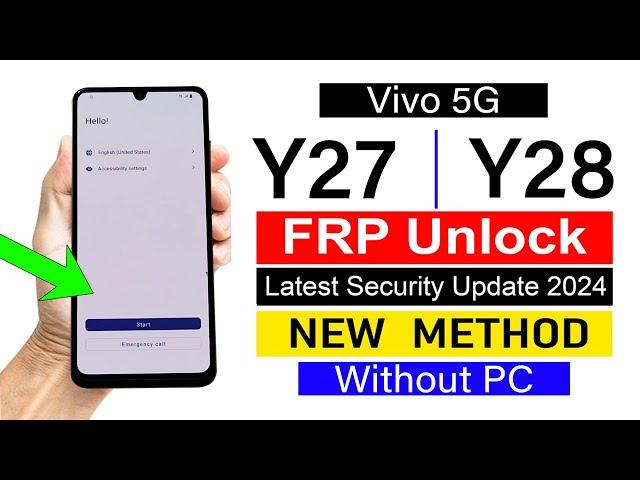 Vivo Y27 / Y28 Google Account Bypass (without pc) - LATEST UPDATE 2024