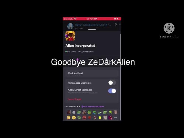 Goodbye ZeDarkAlien