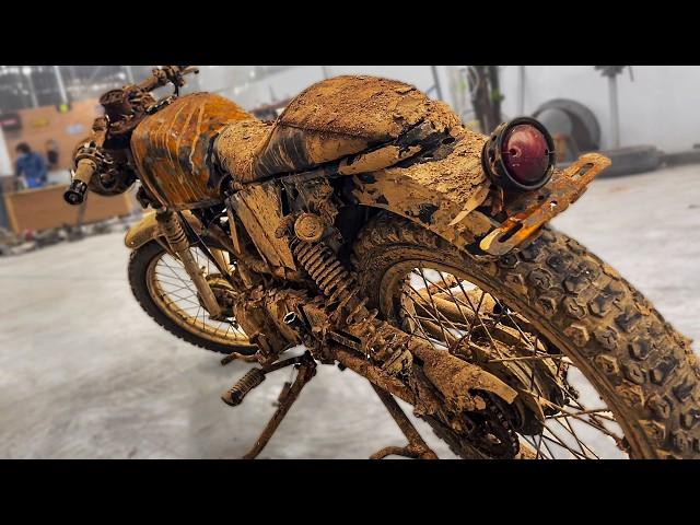 Restoration Building a Cafe Racer From Rusty Abandoned Motorcycle - Full Timelapse